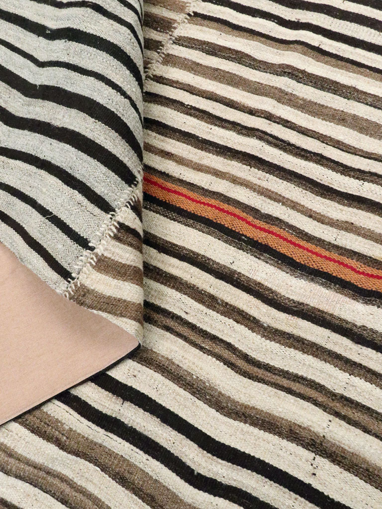 Vintage Persian Flatweave Kilim Square Accent Carpet, No.28507 - Gss