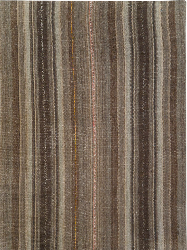 Vintage Persian Flatweave Kilim Accent Rug, No.28510 - Gss