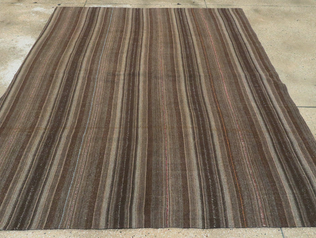 Vintage Persian Flatweave Kilim Accent Rug, No.28510 - Gss