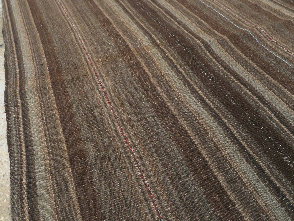 Vintage Persian Flatweave Kilim Accent Rug, No.28510 - Gss