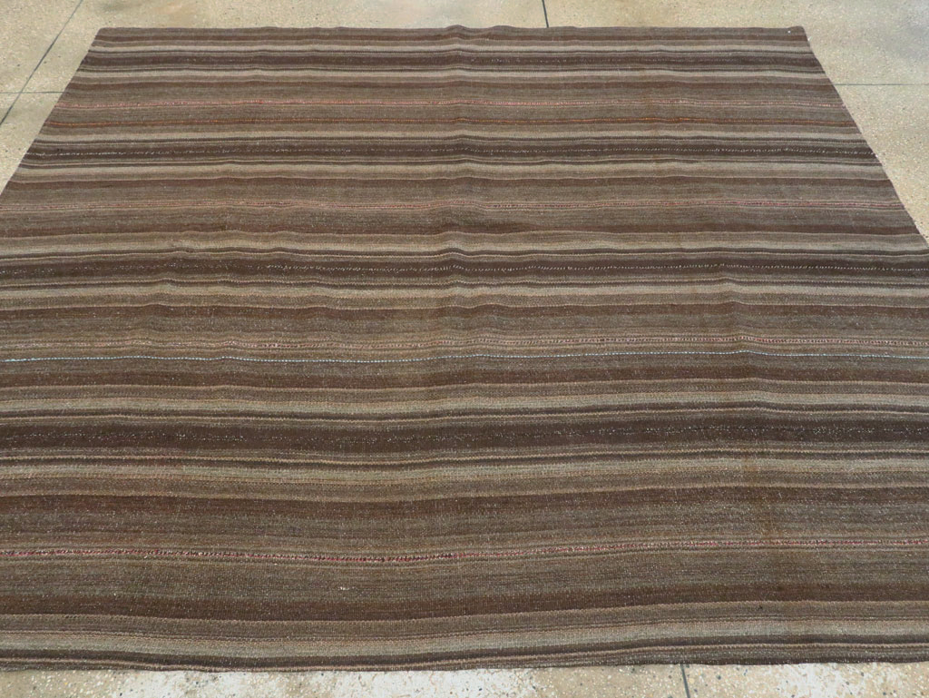 Vintage Persian Flatweave Kilim Accent Rug, No.28510 - Gss