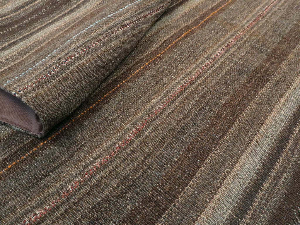 Vintage Persian Flatweave Kilim Accent Rug, No.28510 - Gss