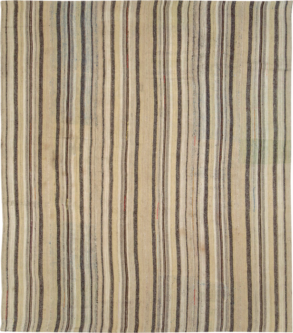 Vintage Persian Flatweave Kilim Accent Rug, No.28511 - Gss