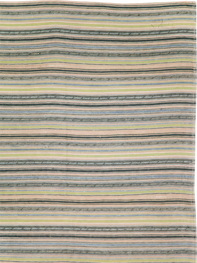 Vintage Persian Flatweave Kilim Square Accent Carpet, No.28512 - Gss