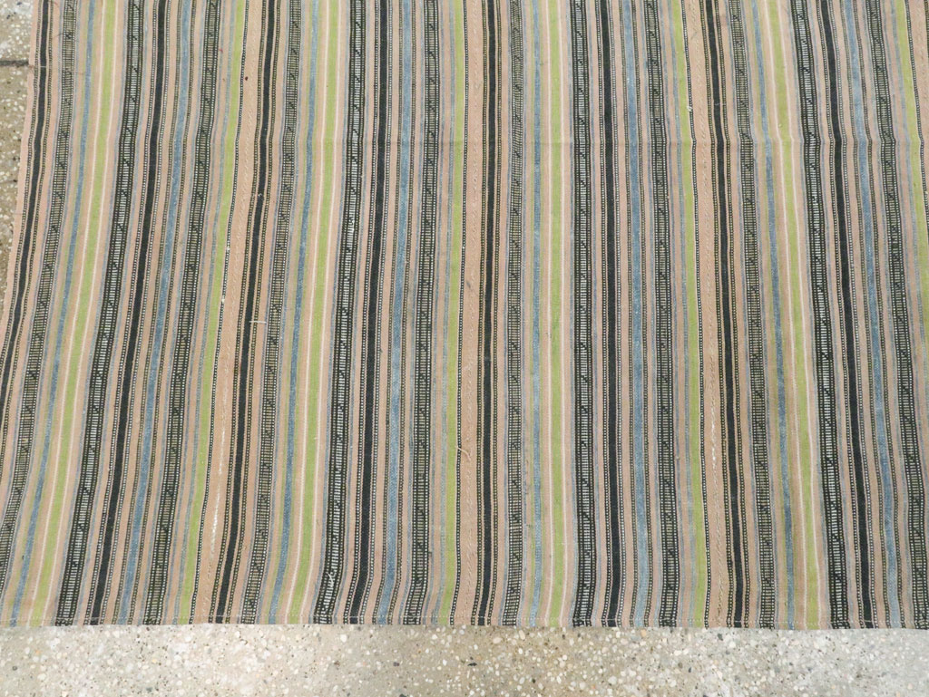 Vintage Persian Flatweave Kilim Square Accent Carpet, No.28512 - Gss