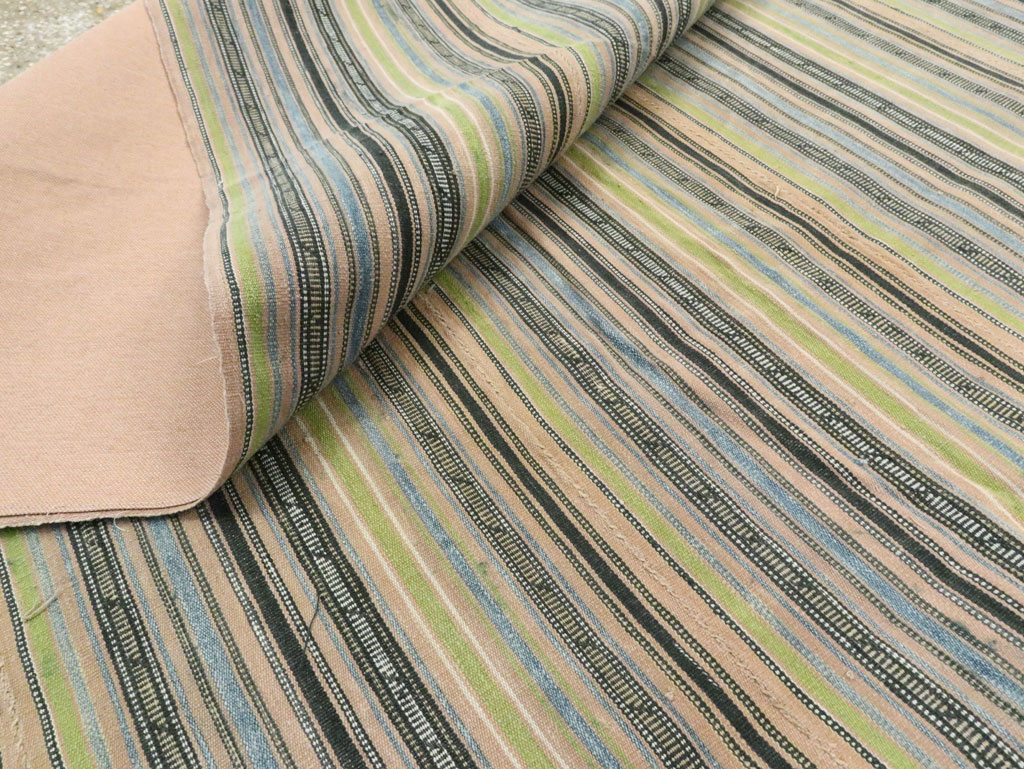 Vintage Persian Flatweave Kilim Square Accent Carpet, No.28512 - Gss