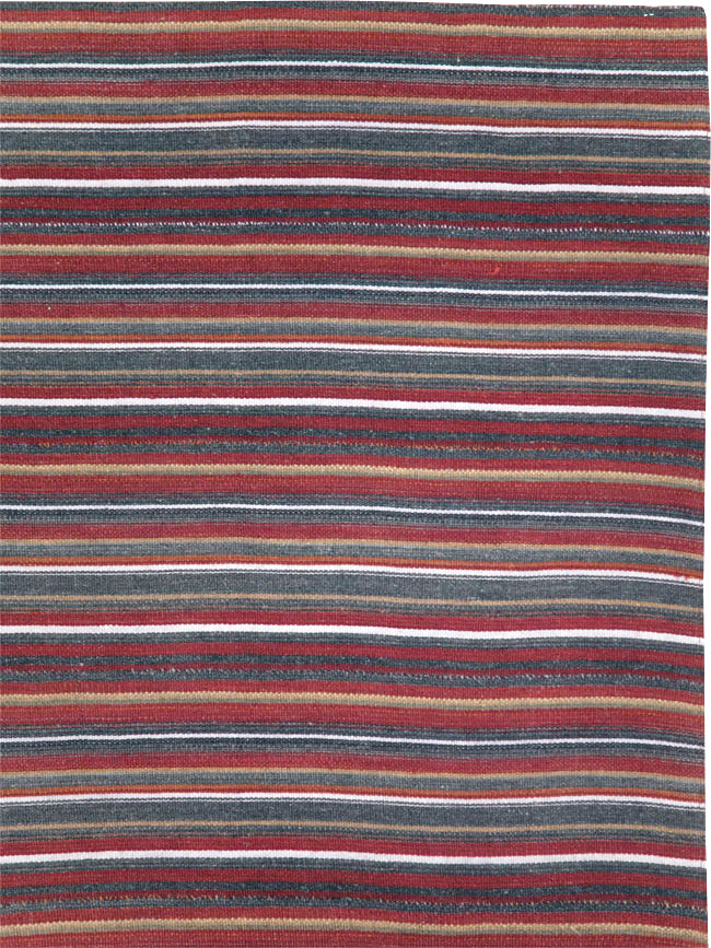 Vintage Persian Flatweave Kilim Square Accent Carpet, No.28515 - Gss