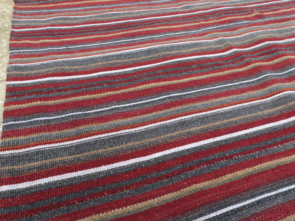 Vintage Persian Flatweave Kilim Square Accent Carpet, No.28515 - Gss