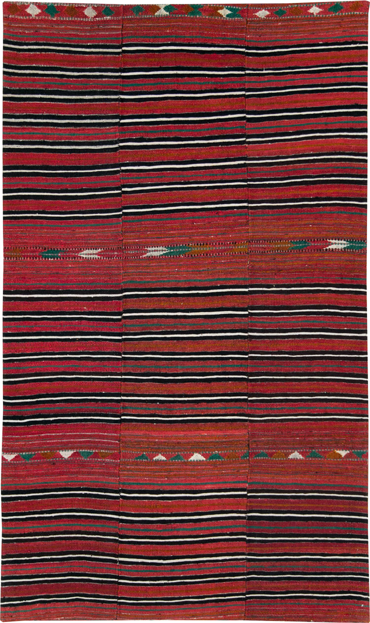 Vintage Persian Flatweave Kilim Accent Rug, No.28517 - Gss