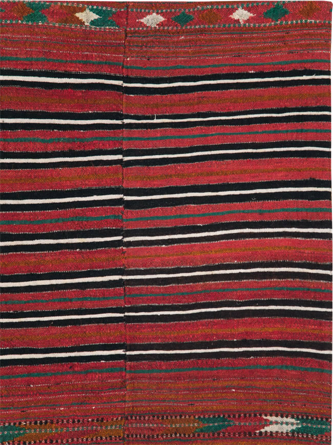 Vintage Persian Flatweave Kilim Accent Rug, No.28517 - Gss
