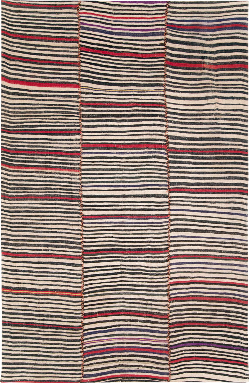 Vintage Persian Flatweave Kilim Accent Rug, No.28530 - Gss