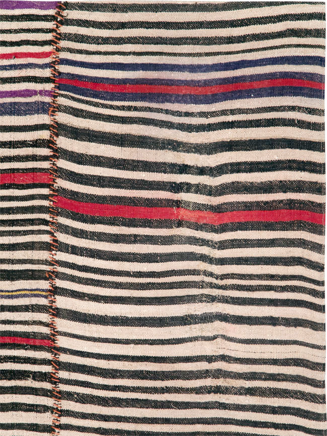 Vintage Persian Flatweave Kilim Accent Rug, No.28530 - Gss