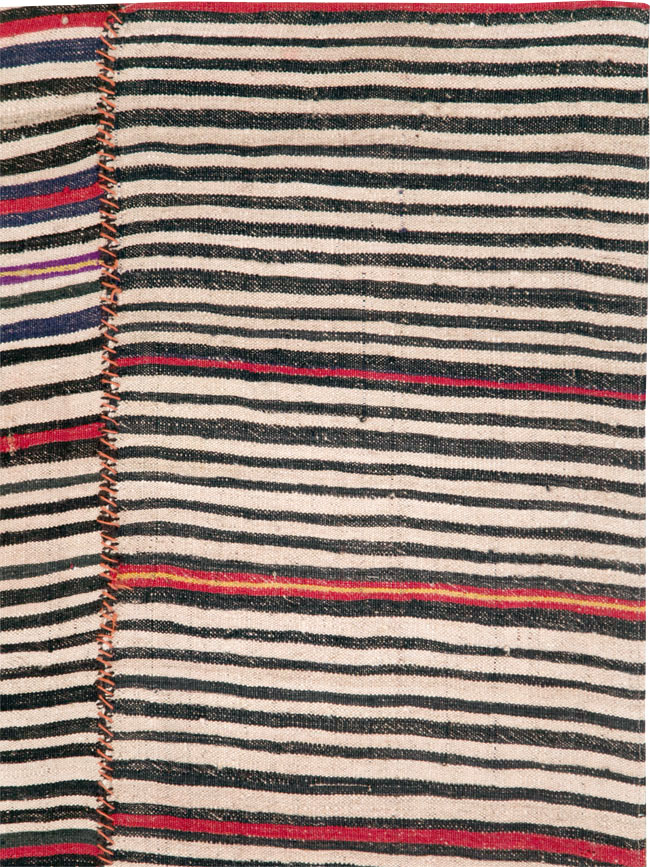 Vintage Persian Flatweave Kilim Accent Rug, No.28530 - Gss