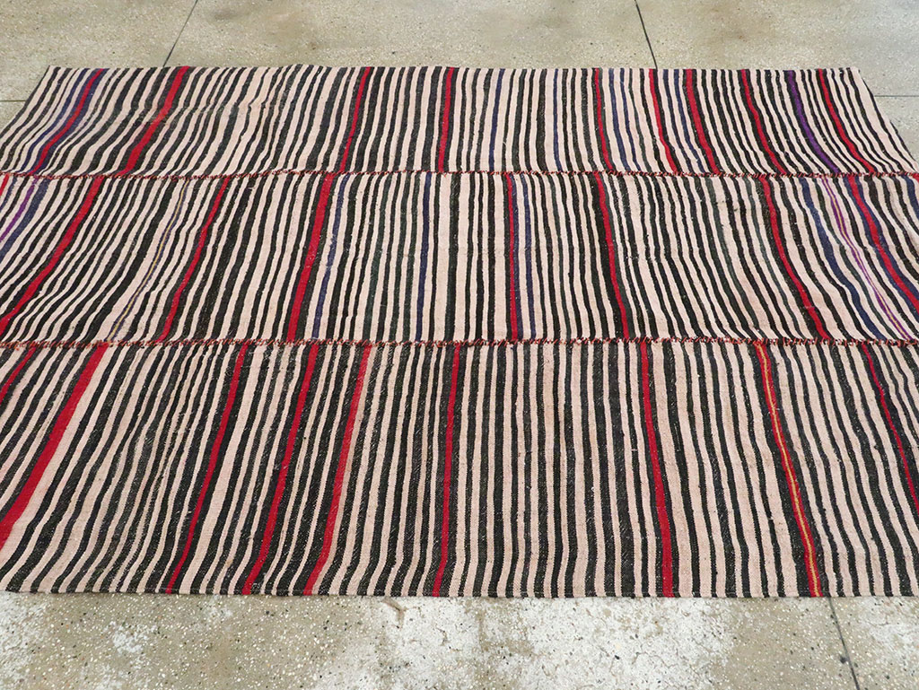 Vintage Persian Flatweave Kilim Accent Rug, No.28530 - Gss