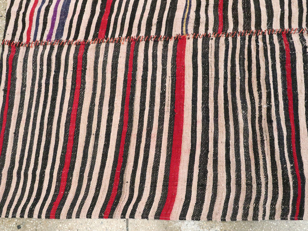 Vintage Persian Flatweave Kilim Accent Rug, No.28530 - Gss