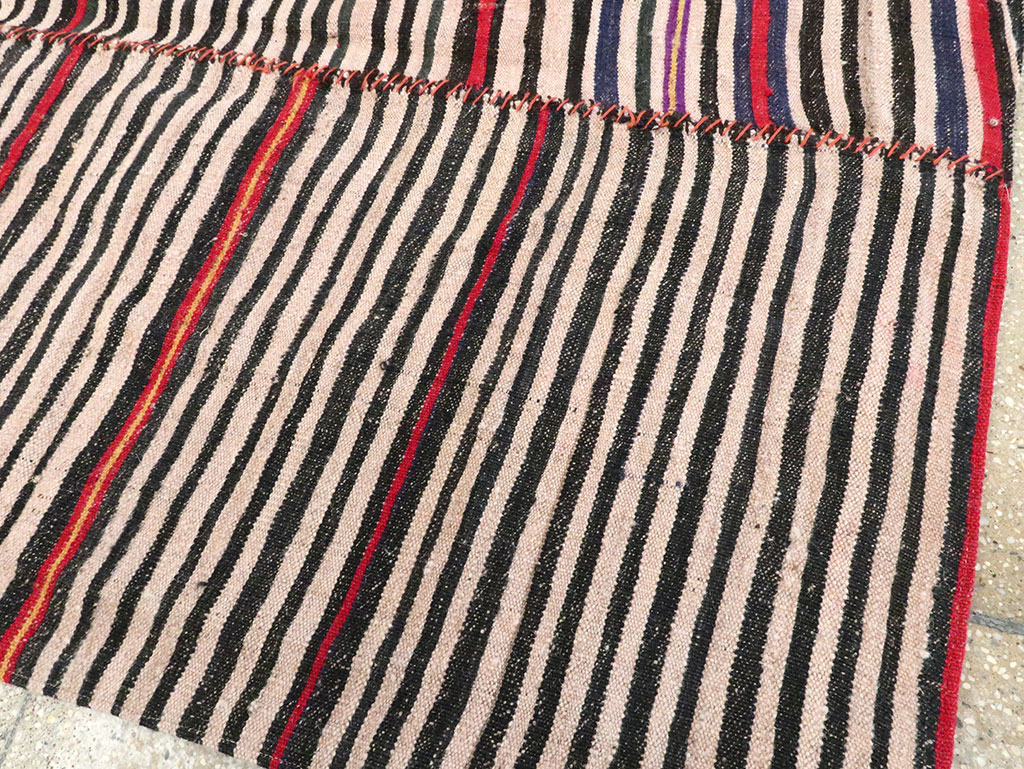 Vintage Persian Flatweave Kilim Accent Rug, No.28530 - Gss