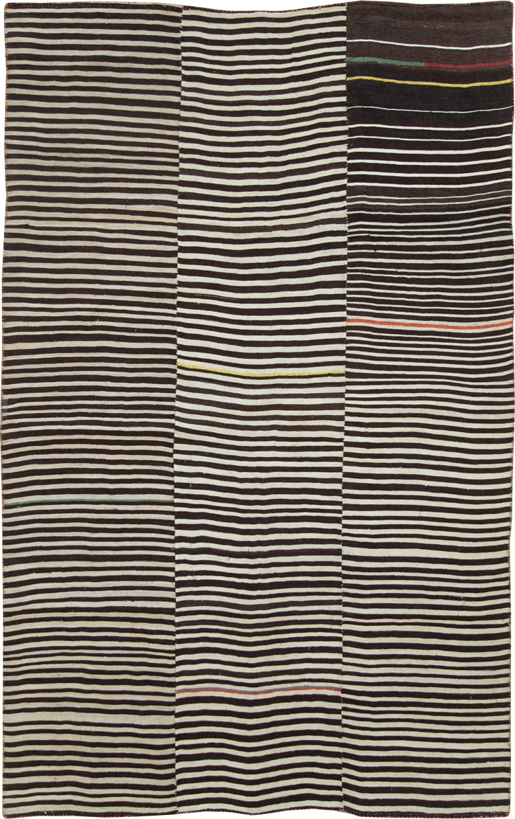 Vintage Persian Flatweave Kilim Accent Rug, No.28538 - Gss