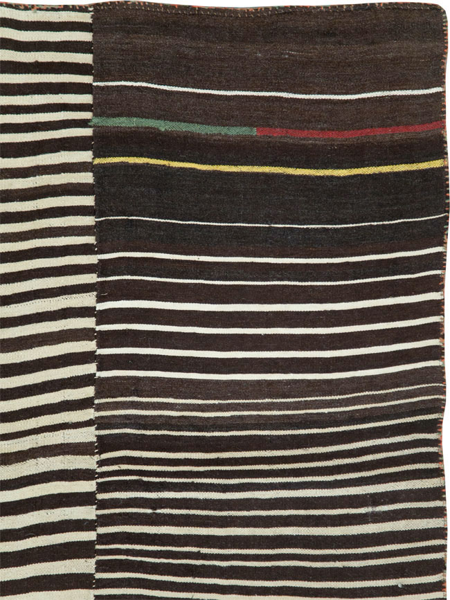 Vintage Persian Flatweave Kilim Accent Rug, No.28538 - Gss