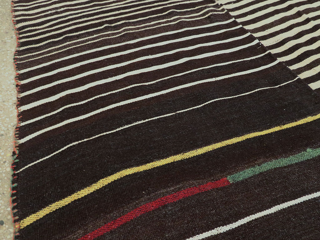 Vintage Persian Flatweave Kilim Accent Rug, No.28538 - Gss