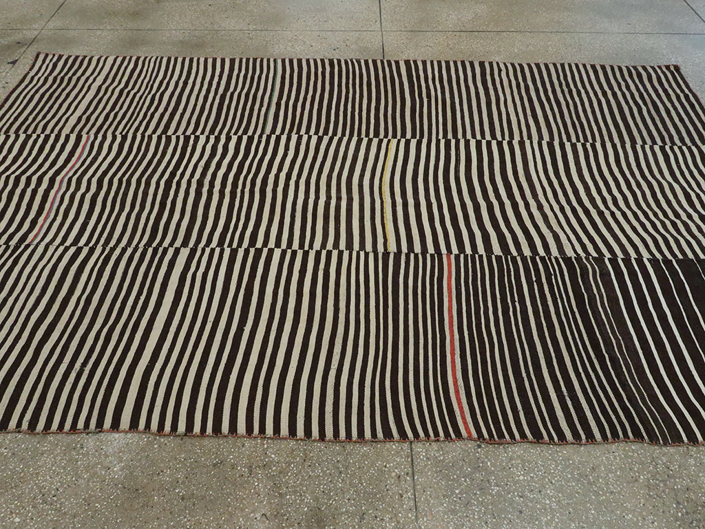 Vintage Persian Flatweave Kilim Accent Rug, No.28538 - Gss