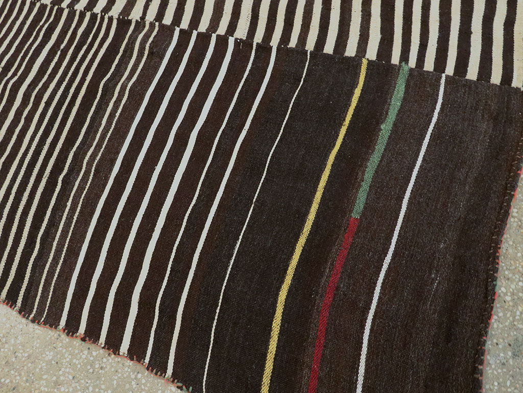 Vintage Persian Flatweave Kilim Accent Rug, No.28538 - Gss