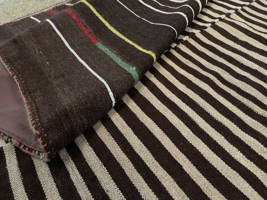 Vintage Persian Flatweave Kilim Accent Rug, No.28538 - Gss