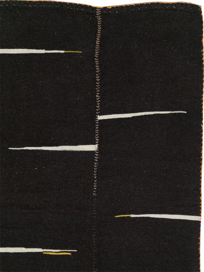 Contemporary Persian Flatweave Kilim Accent Rug, No.28542 - Gss