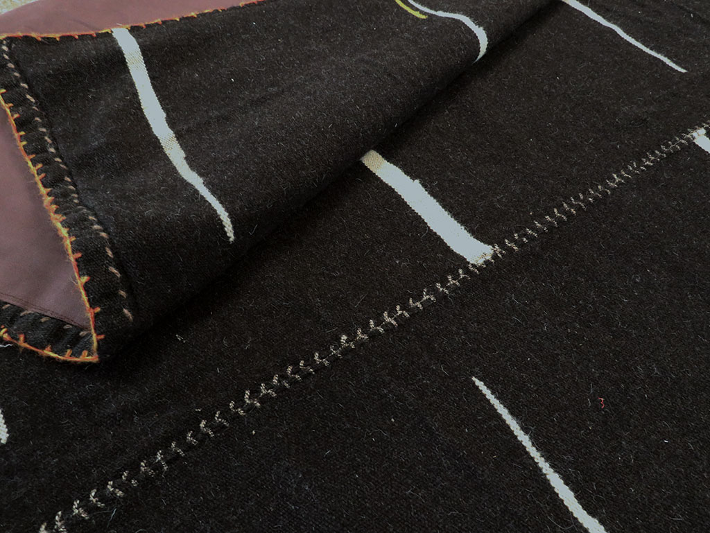 Contemporary Persian Flatweave Kilim Accent Rug, No.28542 - Gss