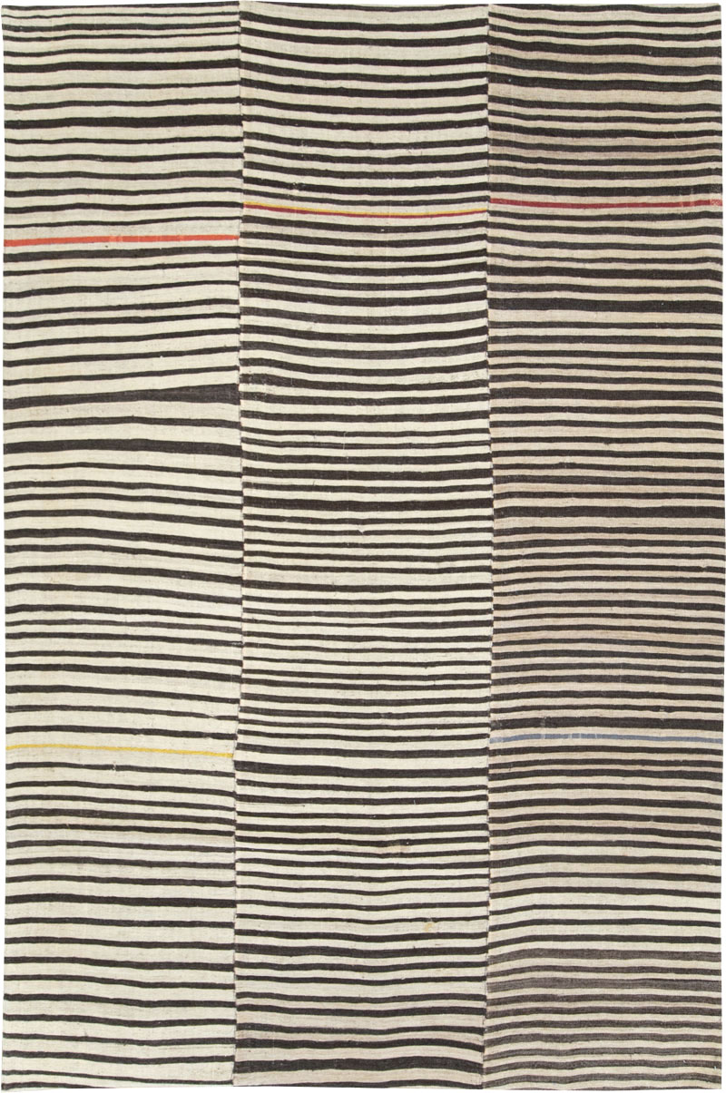 Vintage Persian Flatweave Kilim Accent Rug, No.28543 - Gss