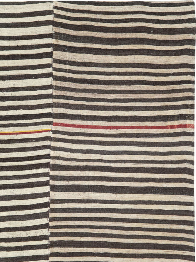 Vintage Persian Flatweave Kilim Accent Rug, No.28543 - Gss