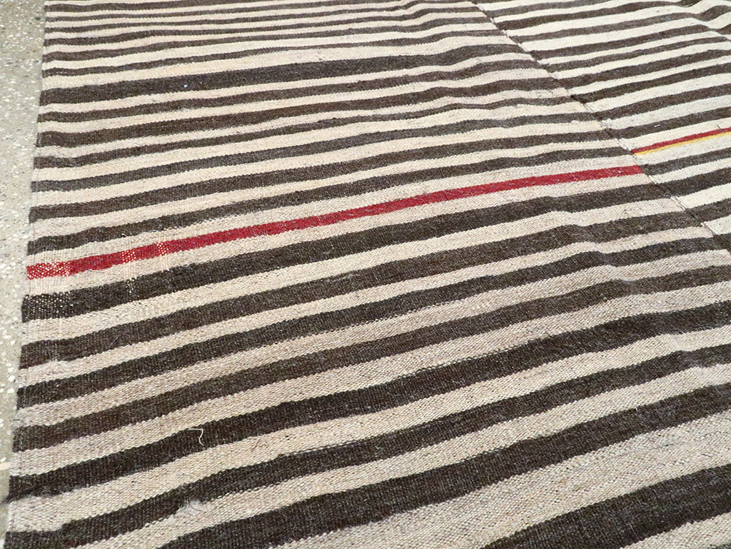 Vintage Persian Flatweave Kilim Accent Rug, No.28543 - Gss