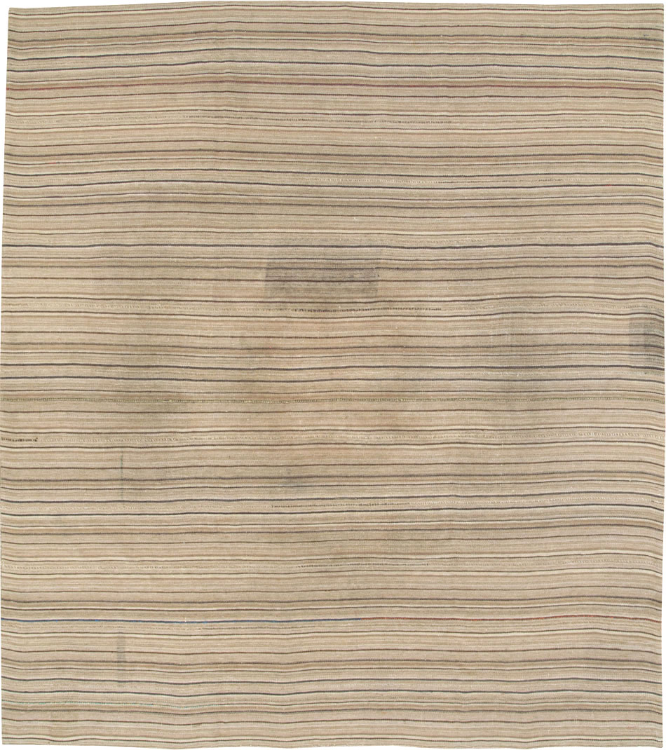 Vintage Persian Flatweave Kilim Room Size Rug, No.28545 - Gss