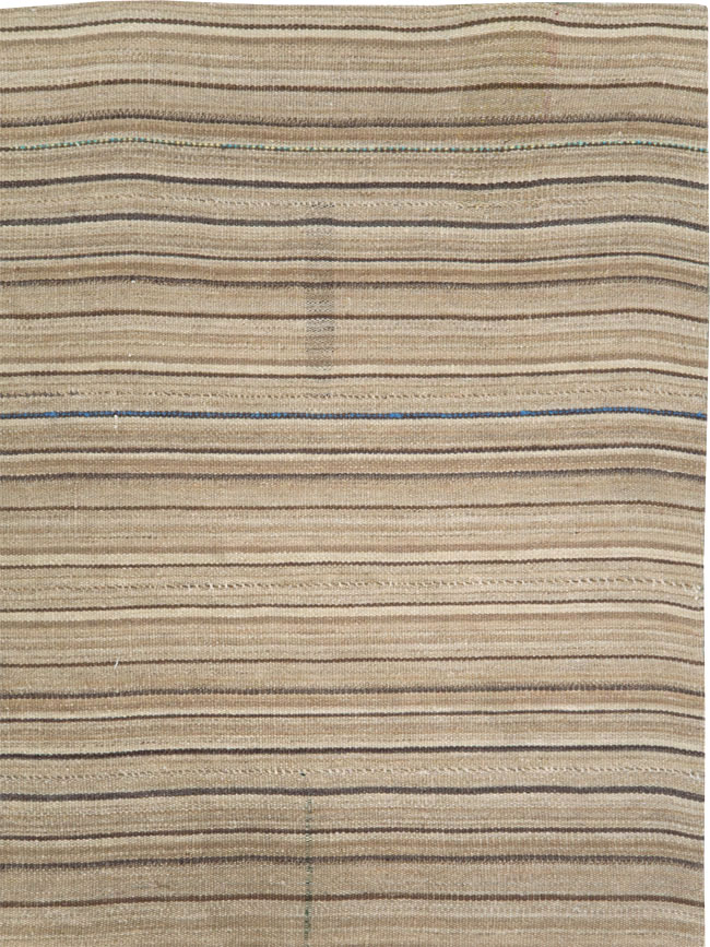 Vintage Persian Flatweave Kilim Room Size Rug, No.28545 - Gss