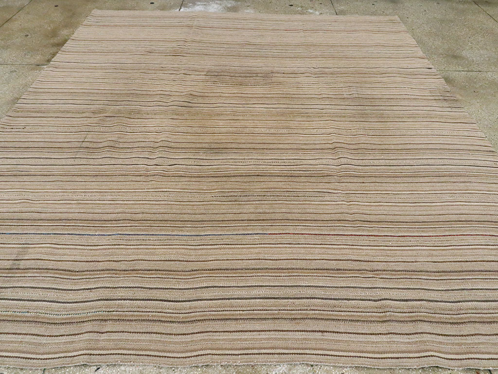 Vintage Persian Flatweave Kilim Room Size Rug, No.28545 - Gss