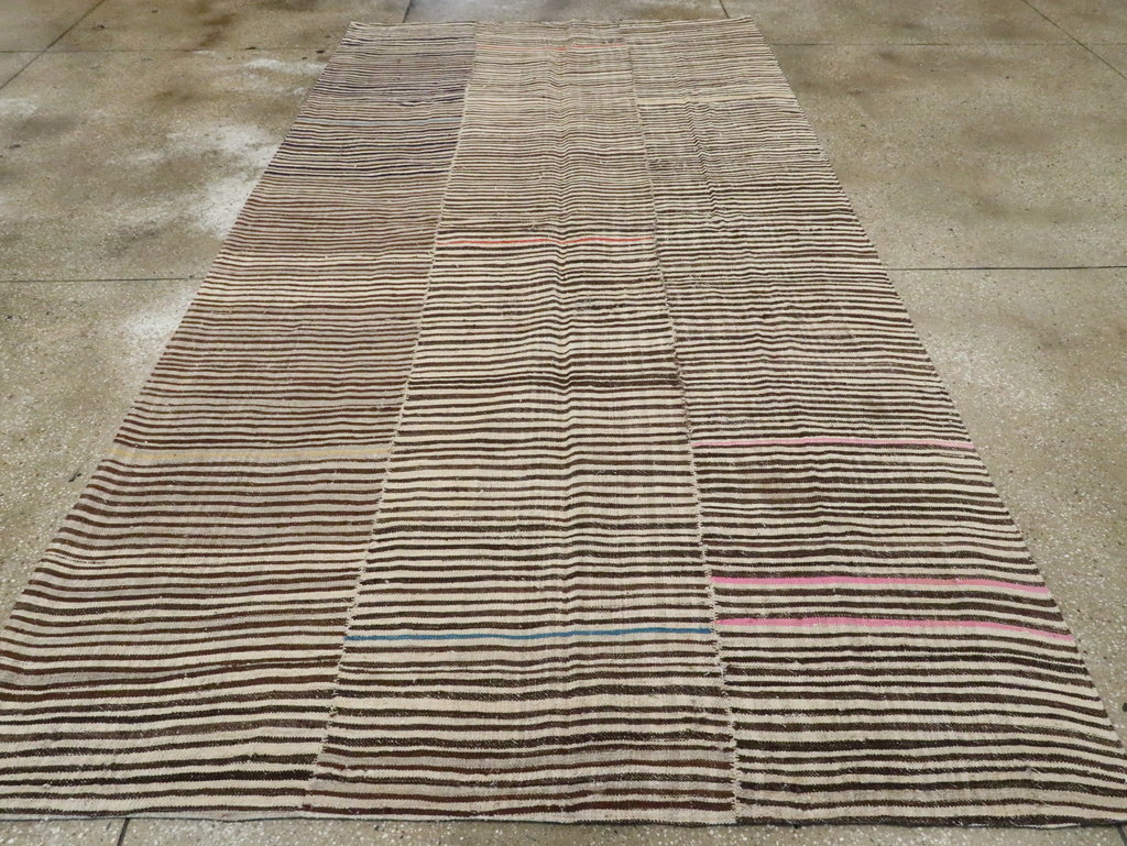 Vintage Persian Mazandaran Kilim Gallery Carpet, No.28549 - Gss