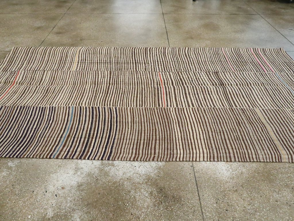 Vintage Persian Mazandaran Kilim Gallery Carpet, No.28549 - Gss