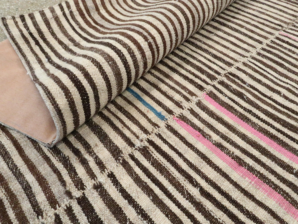 Vintage Persian Mazandaran Kilim Gallery Carpet, No.28549 - Gss