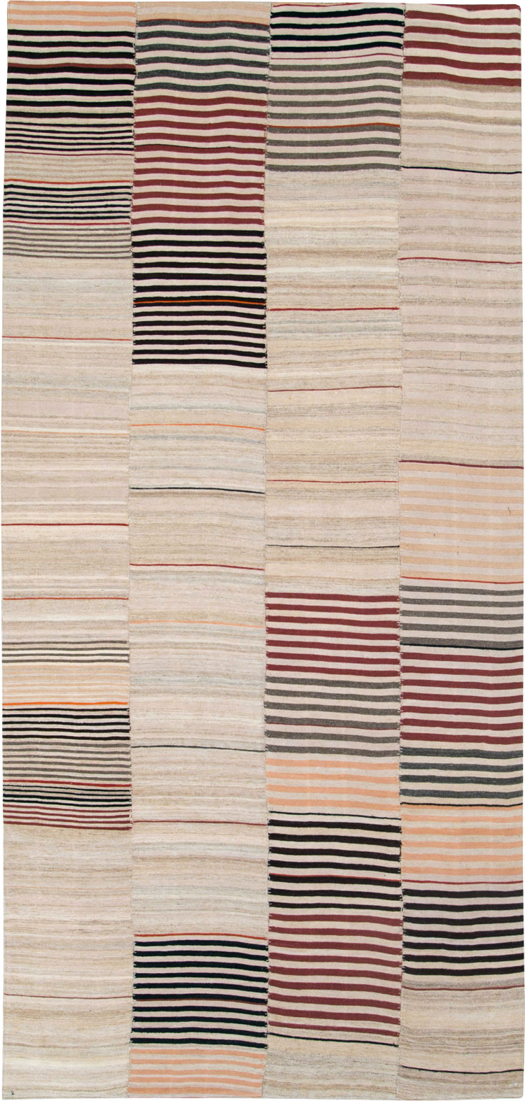 Vintage Persian Flatweave Kilim Gallery Rug, No.28550 - Gss