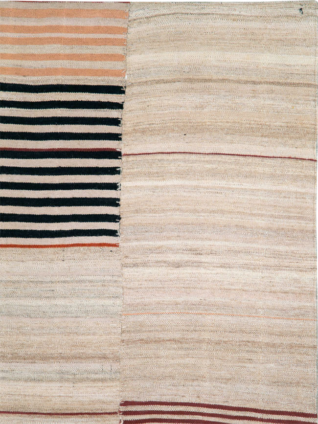 Vintage Persian Flatweave Kilim Gallery Rug, No.28550 - Gss