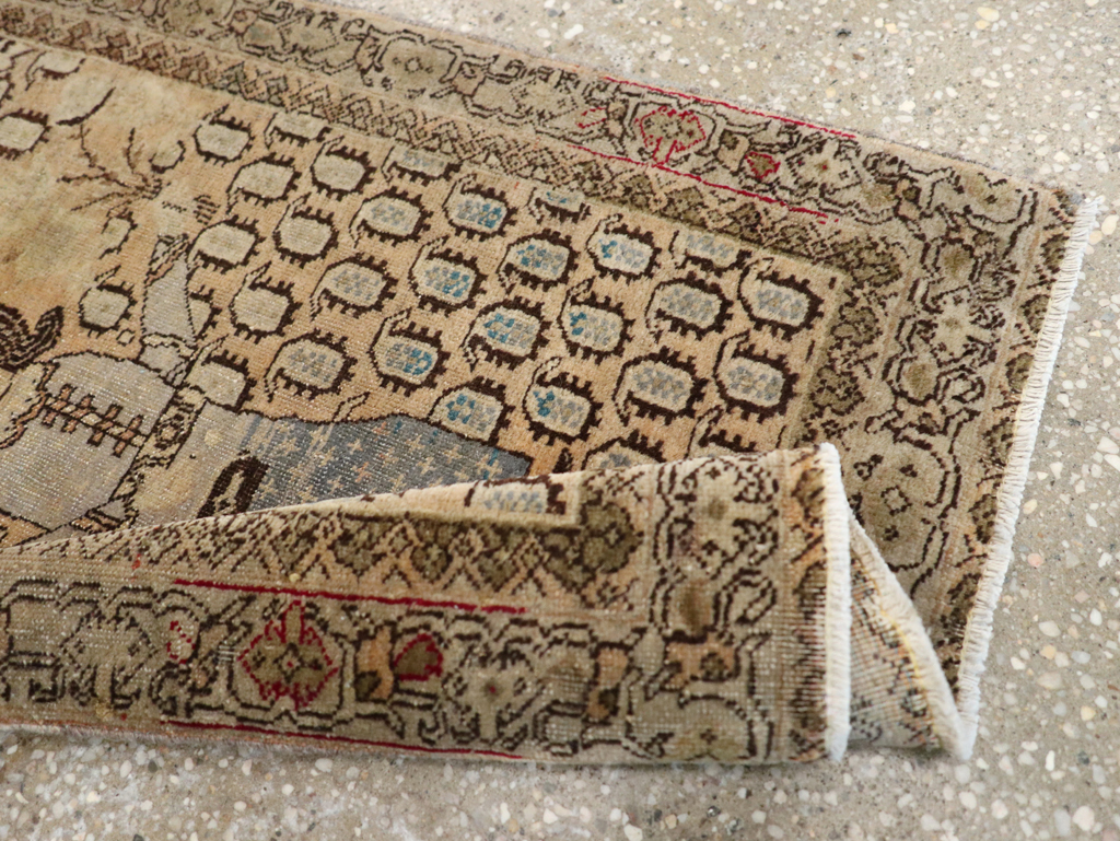 Antique Persian Tabriz Pictorial Rug, No.28553 - Gss