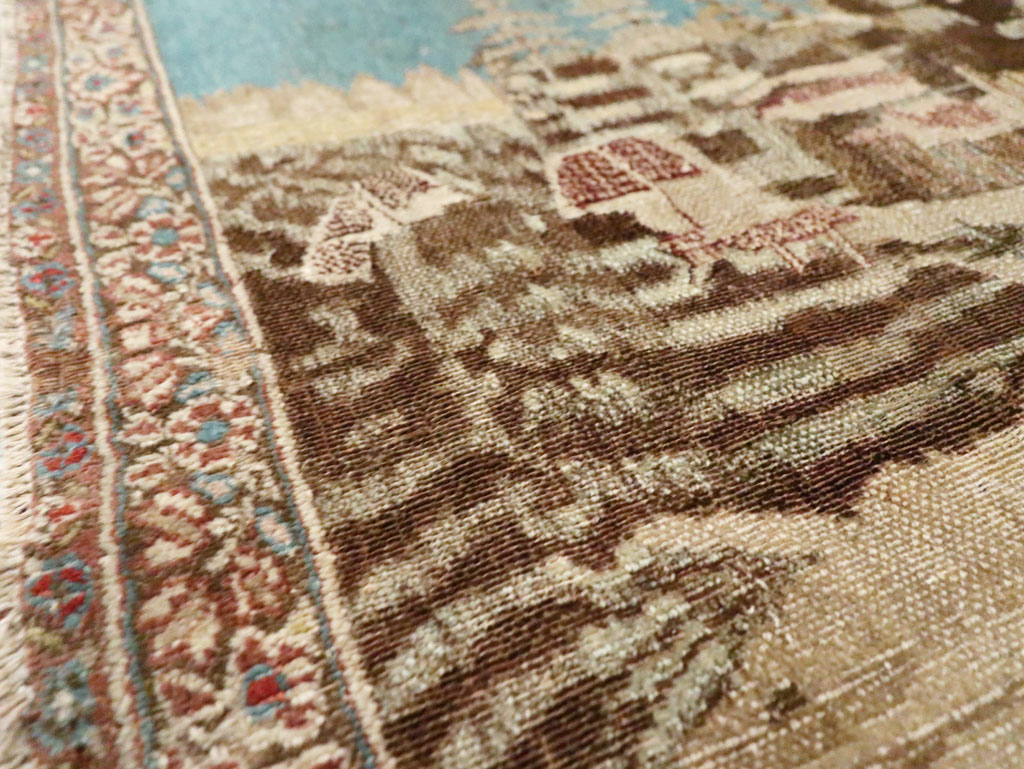 Vintage Persian Tabriz Pictorial Rug, No.28554 - Gss