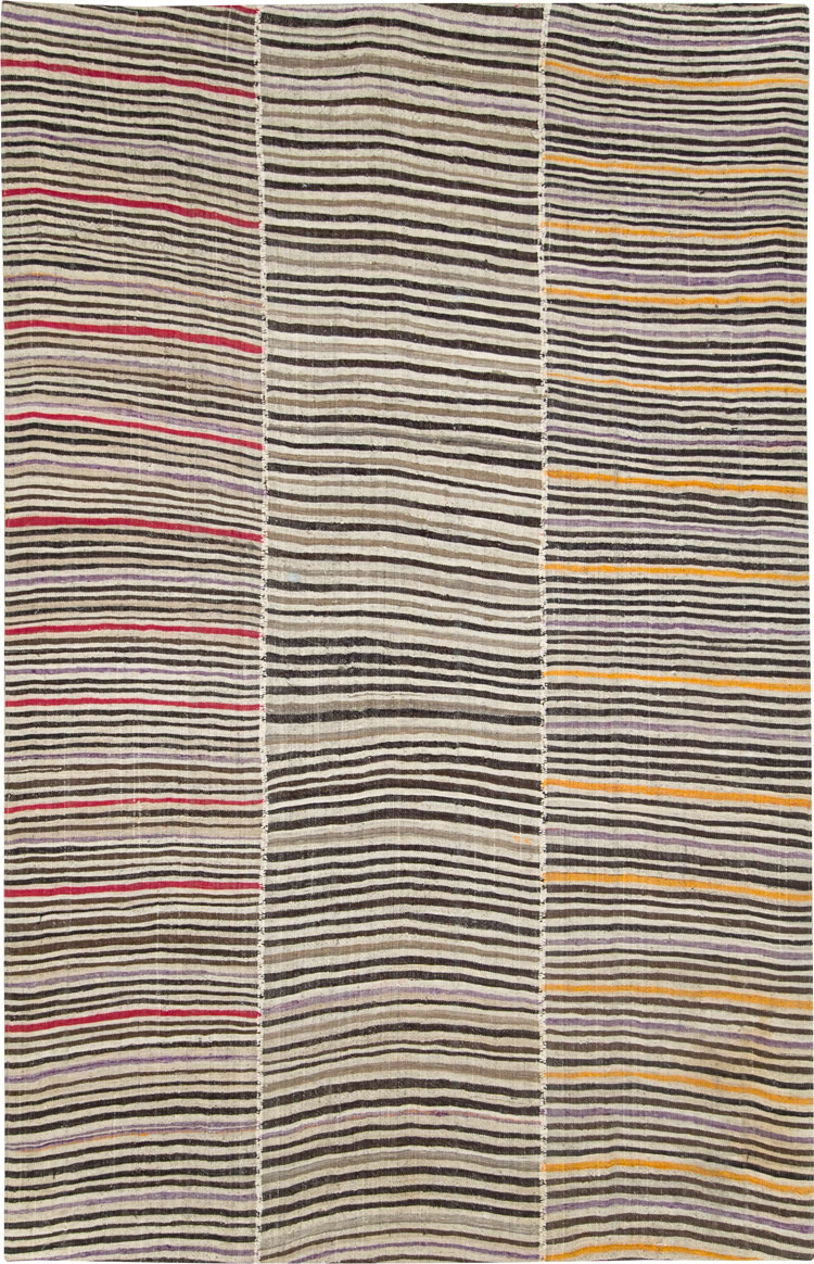 Vintage Persian Flatweave Kilim Accent Rug, No.28556 - Gss