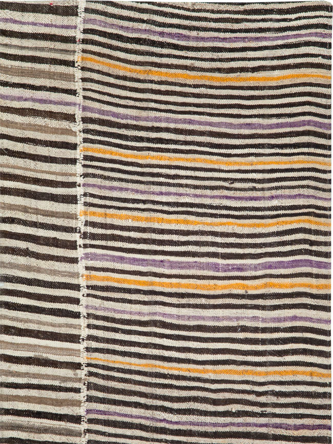 Vintage Persian Flatweave Kilim Accent Rug, No.28556 - Gss