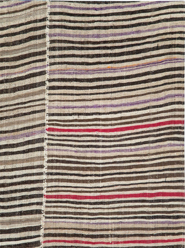 Vintage Persian Flatweave Kilim Accent Rug, No.28556 - Gss