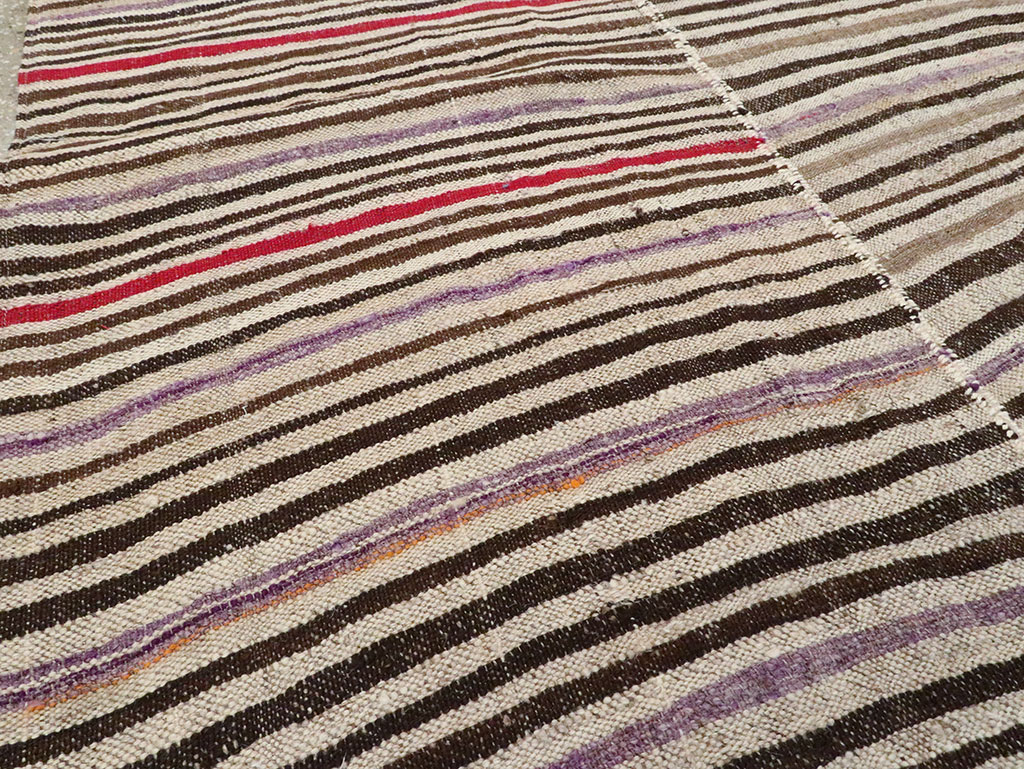 Vintage Persian Flatweave Kilim Accent Rug, No.28556 - Gss