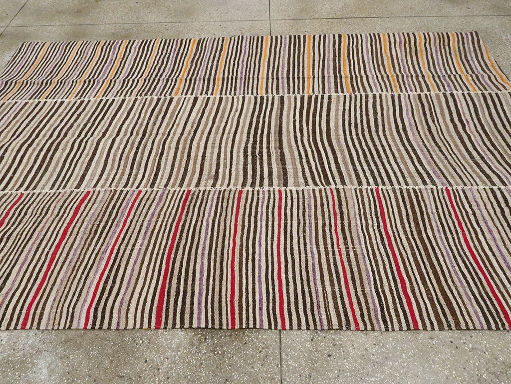 Vintage Persian Flatweave Kilim Accent Rug, No.28556 - Gss