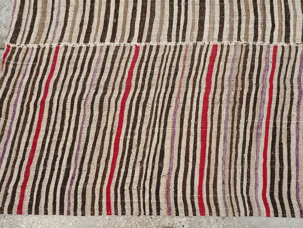 Vintage Persian Flatweave Kilim Accent Rug, No.28556 - Gss