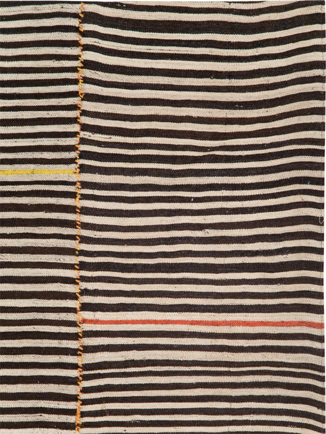 Vintage Persian Flatweave Kilim Square Accent Rug, No.28557 - Gss