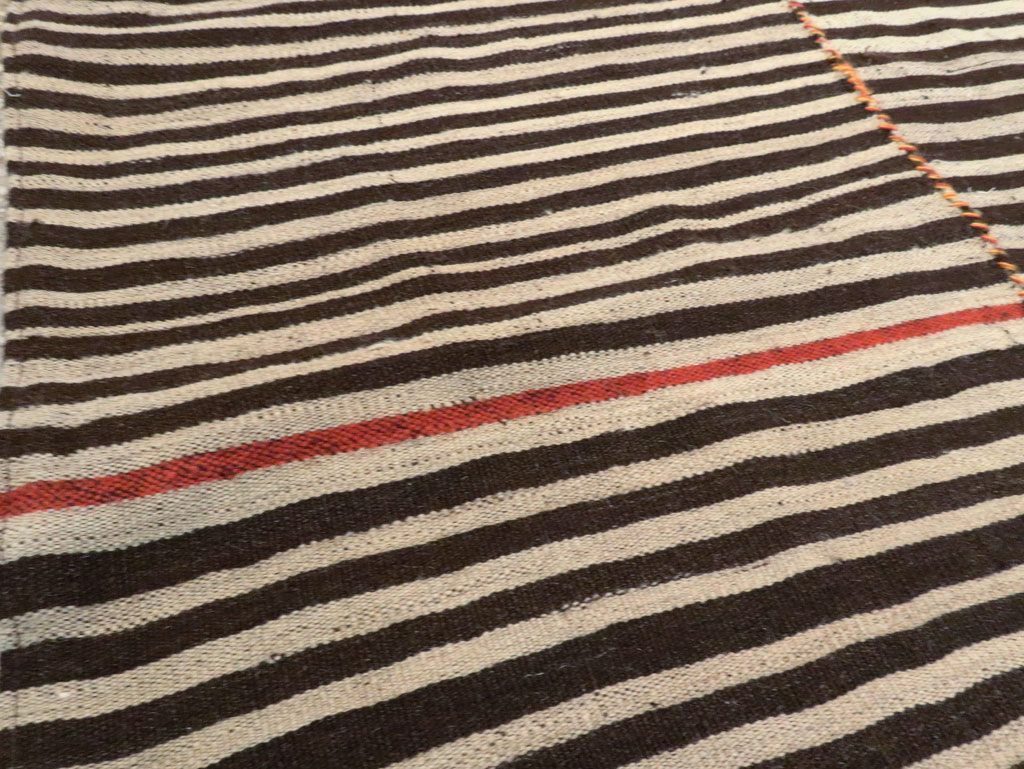 Vintage Persian Flatweave Kilim Square Accent Rug, No.28557 - Gss