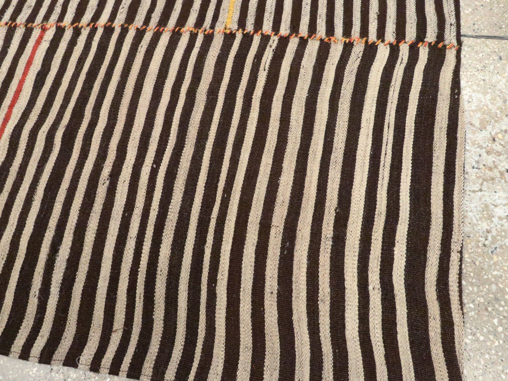 Vintage Persian Flatweave Kilim Square Accent Rug, No.28557 - Gss